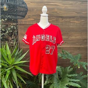 Angels button up jersey